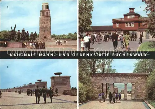 Buchenwald Weimar Nationale Mahn Gedenkstaette Turm Gruppenplastik Eigang ehemalingen Lager Strasse Nationen Kat. Weimar