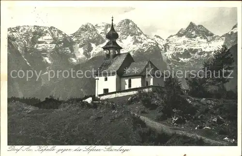 Au Lofer Kapelle mit Loferer Steinberge