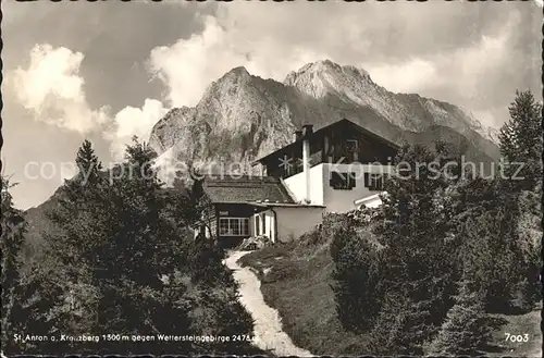 St Anton Kranzberg mit Wetterstein Kat. Garmisch Partenkirchen