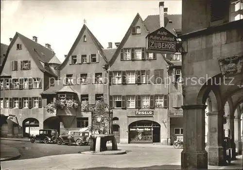 Stuttgart Altstadt Hans im Glueck Brunnen Steinstrasse Kat. Stuttgart