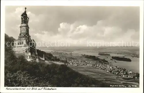 Foto Zeitz F.G. Nr. 1438 Nationaldenkmal Ruedesheim  Kat. Berchtesgaden