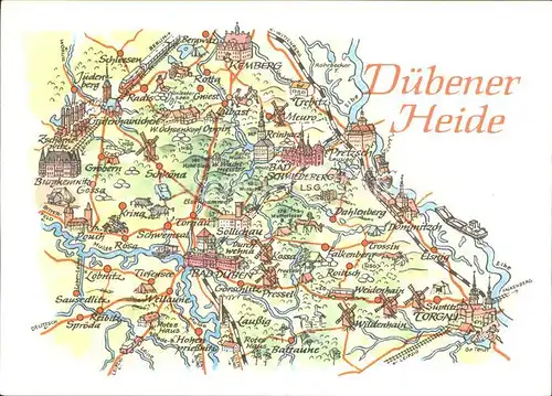 Duebener Heide uebersichtskarte Kat. Dueben