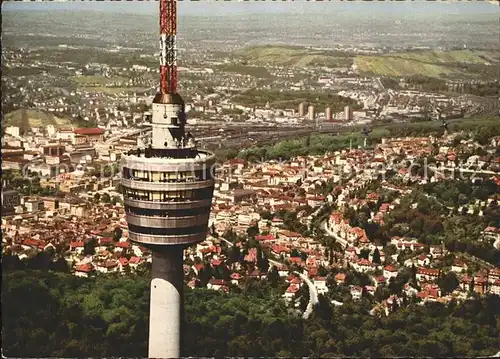 Stuttgart Fernsehturm Fliegeraufnahme Kat. Stuttgart