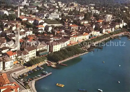 Ascona TI Fliegeraufnahme Partie am Lago Maggiore Kat. Ascona