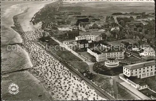 Wangerooge Nordseebad Fliegeraufnahme Strand Kat. Wangerooge