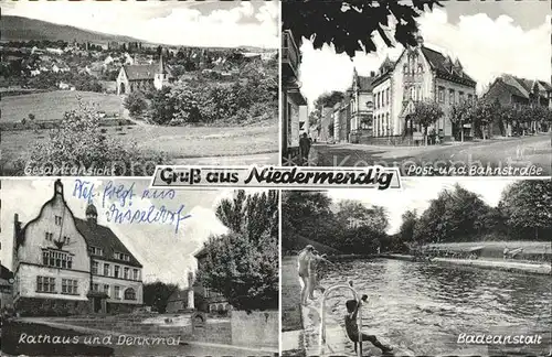 Niedermendig Koblenz Rathaus Denkmal Badeantalt Post Bahnstrasse Kat. Mendig