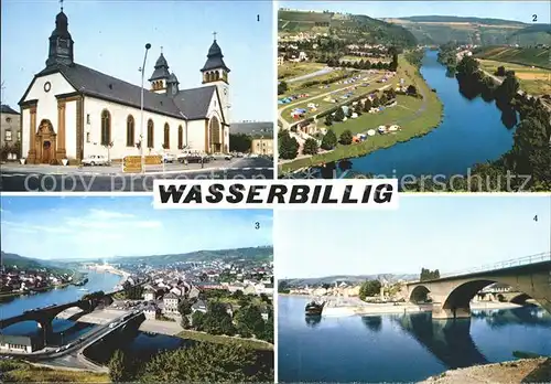 Wasserbillig Eglise Camping Vue generale La Sure et la Moselle Kat. Luxemburg