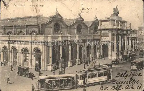 Bruxelles Bruessel Gare du Midi Tram Bahnhof Kat. 