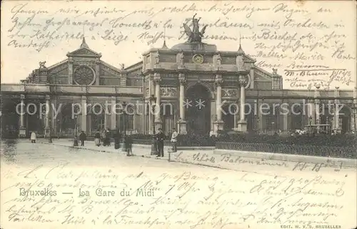 Bruxelles Bruessel Gare du Midi Bahnhof Kat. 