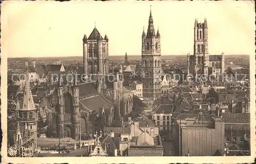 Gent Gand Flandre Panorama Kirchen Kat. 