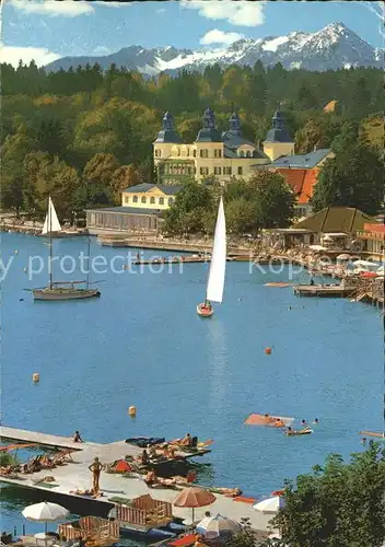 Velden Woerthersee Schlosshotel mit Mittagskogel /  /