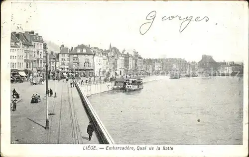 Liege Luettich Embarcadere Quai de la Batte Kat. Luettich