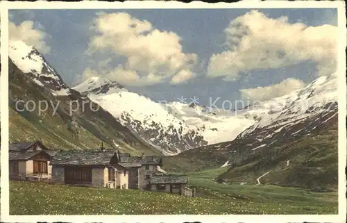 Sils Engadin Graubuenden Fextal mit Fexgletscher Kat. 