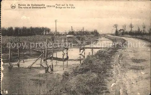 Dijk Oost Vlaanderen Ruines de Oudecapelle Pont sur la Dijk Kat. 