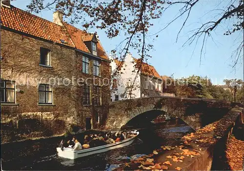 Brugge Quai Vert Kanal Bootsfahrt Bruecke Kat. 