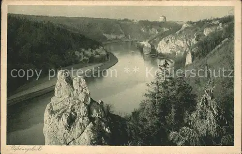 Kehlheim Regensburg Befreiungshalle mit Donaudurchbruch