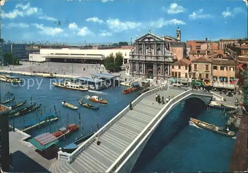 Venezia Venedig FF SS Bahnhof Scalzi Kirche und Bruecke Kat. 