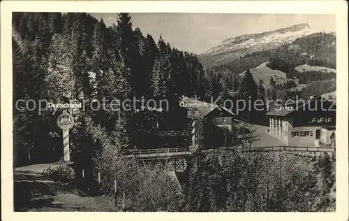 Walserschanz Kleinwalsertal oesterreichischer Grenzgasthof Kat. 