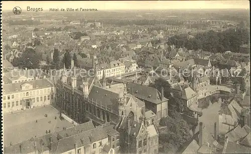 Bruges Flandre Hotel de Ville et panorama Kat. 
