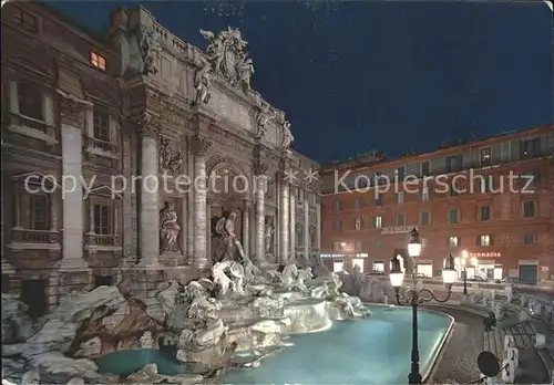 Roma Rom Fontana di Trevi Notturno Kat. 