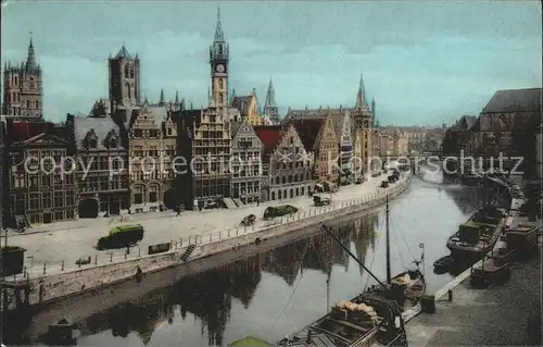 Gent Gand Flandre Quai aux Herbes Kat. 