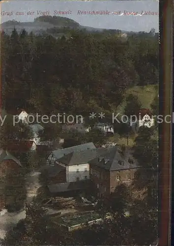 Vogtlaendische Schweiz Rentschmuehle mit Ruine Liebau Kat. 