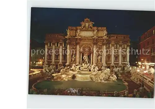 Roma Rom Fontana di Trevi Notturno Kat. 