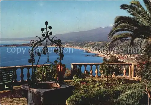 Taormina Sizilien Panorama da Villa Marzotte Kat. 