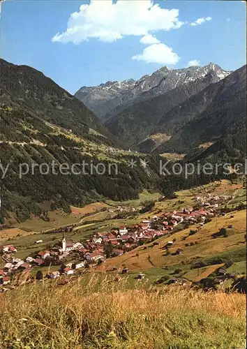 Wenns Pitztal Tirol Panorama Kat. Wenns