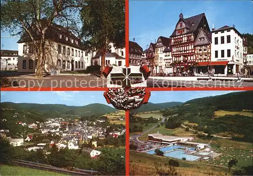 Adenau Rathaus Marktplatz Total Schwimmbad Kat. Adenau