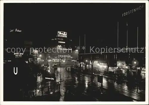 Berlin Potsdamer Platz bei Nacht Kat. Berlin