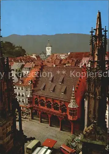 Freiburg Breisgau Historisches Kaufhaus vom Dom aus gesehen Kat. Freiburg im Breisgau