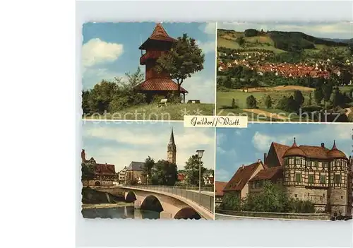 Gaildorf Burg Bruecke Gesamtansicht Turm Kat. Gaildorf