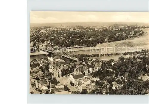 Dresden von Oberloschwitz gesehen Kat. Dresden Elbe