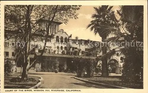 Riverside California Court of the birds Mission Inn Kat. Riverside