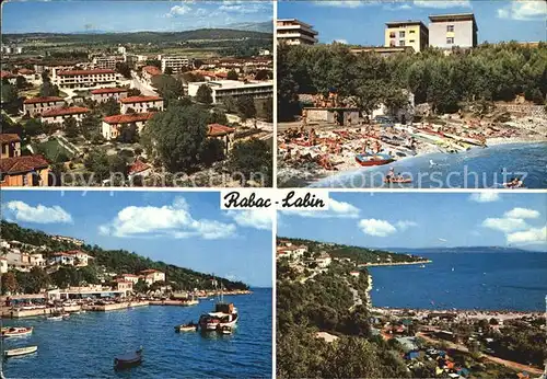 Rabac Kroatien Fliegeraufnahme Strand Hafenpartie Kat. Kroatien