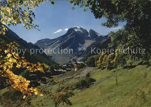 Grimentz Val d Anniviers avec le Scex de Marenda Herbststimmung Kat. Grimentz