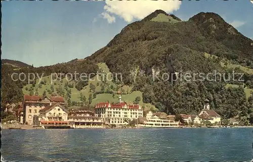 Gersau Vierwaldstaettersee am Vierwaldstaettersee mit Rigi-Hochfluh /  /