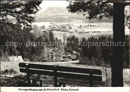 Kleingiesshuebel Zschirnstein Teilansicht Kat. Reinhardtsdorf Schoena