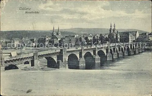 Koblenz Rhein Moselbruecke Kat. Koblenz