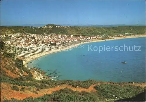 Nazare Portugal Fliegeraufnahme mit Strand Kat. 