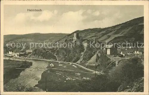 Heimbach Eifel Panorama Rur Burg Kat. Heimbach