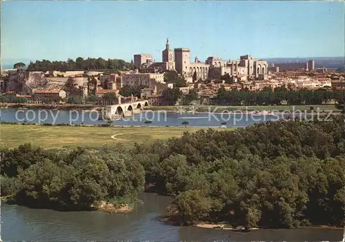 Avignon Vaucluse Fliegeraufnahme mit Bruecke Kat. Avignon