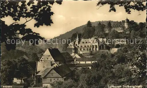 Stolberg Harz Teilansicht Kirche Schloss Kat. Stolberg Harz