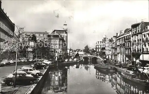 Leiden Vismarkt met achtergevel Stadhuis Kat. Leiden