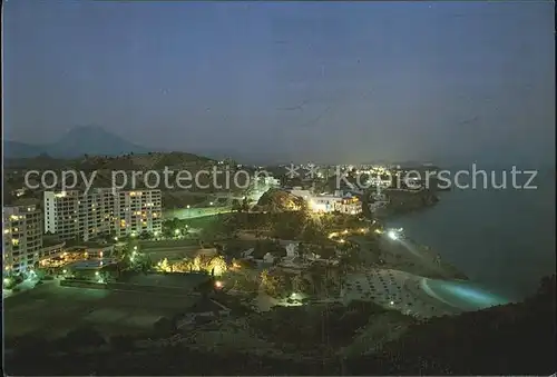 Villajoyosa Panorama bei Nacht Kat. Alicante