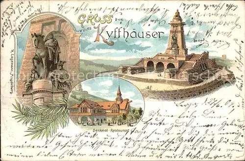 Kyffhaeuser Reiterstandbild Restaurant Kaiser Wilhelm Denkmal  Kat. Bad Frankenhausen