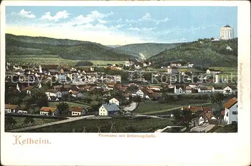 Kelheim Panorama mit Befreiungshalle Kat. Kelheim Donau