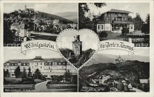 Koenigstein Taunus Kurhaus Taunusheim Herzog Adolf Anlage Kat. Koenigstein im Taunus