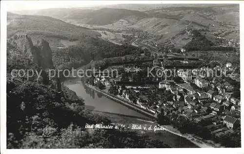 Bad Muenster Stein Ebernburg Blick von der Gans Kat. Bad Muenster am Stein Ebernburg